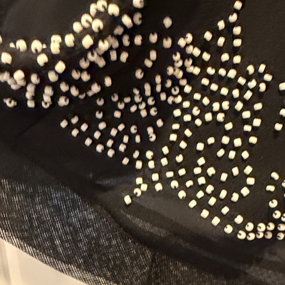 The Limited Black Silk Beaded Top - Picture 4 of 5